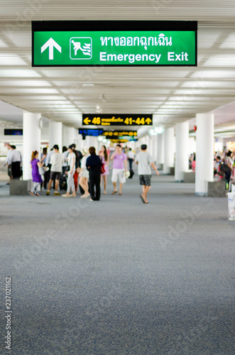 Fire Exit and Gate label