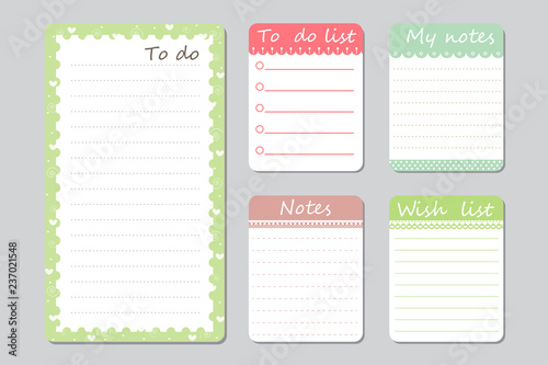 design elements for notebook, diary, stickers and other template.vector,illustration.