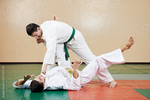 taekwondo exercises. Kick in jump