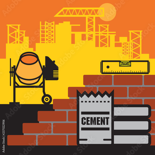 Concrete mixer, Construction power machinery