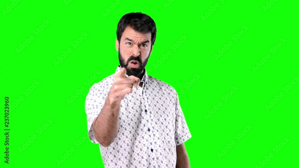 Man on green screen chroma key background Man on green screen chroma key background