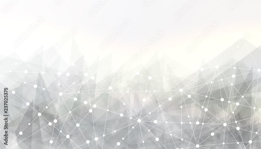Abstract futuristic connecting line on white color background.vector technology design. - obrazy, fototapety, plakaty 