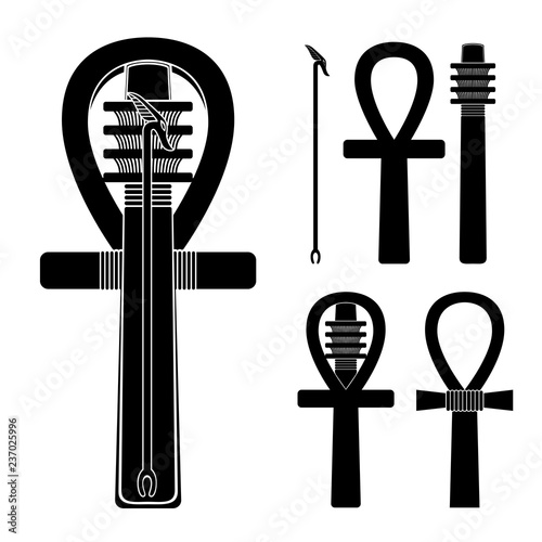 Set of ancient egypt silhouettes