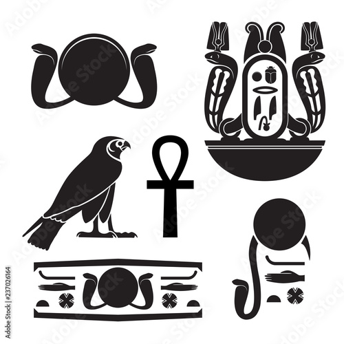 Set of ancient egypt silhouettes