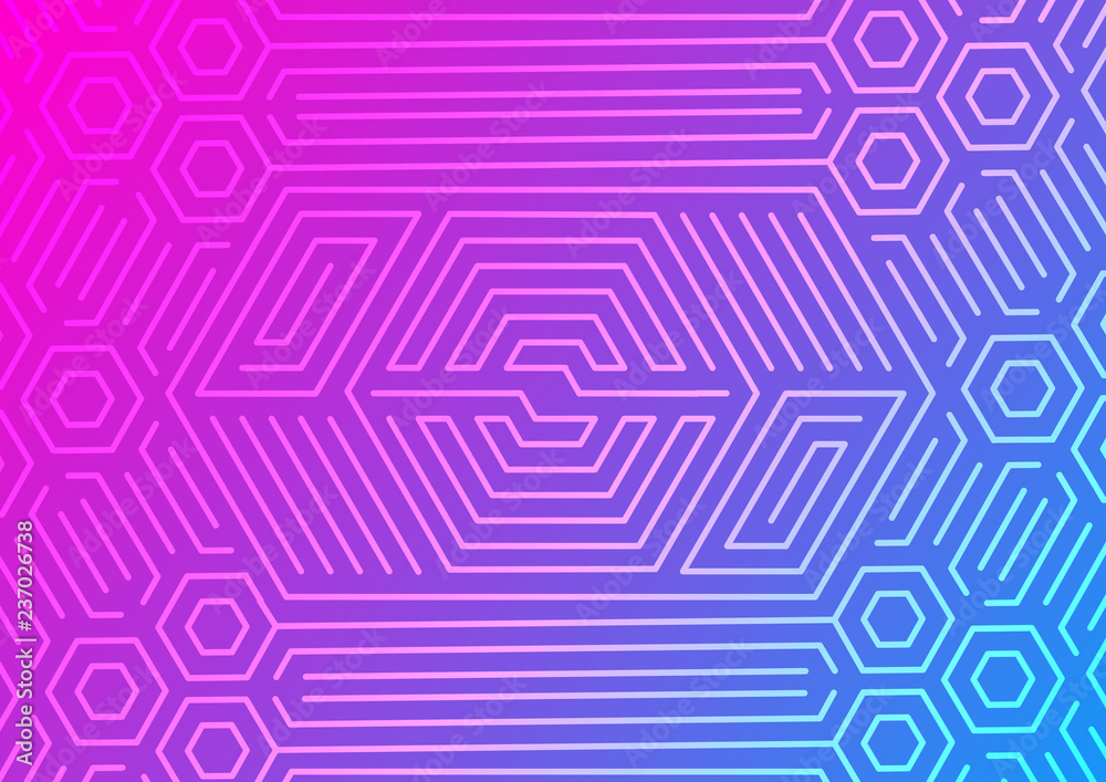 Technical pattern . Gradient Background with Geometric Elements