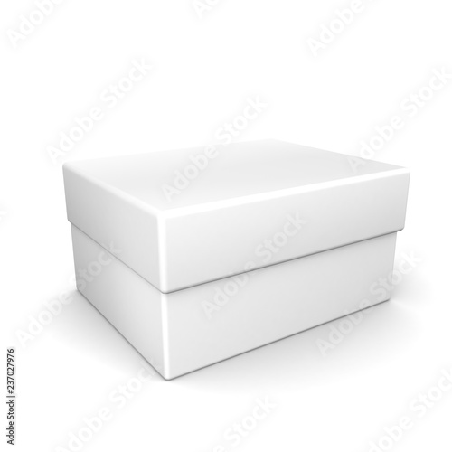 3d white cardboard box