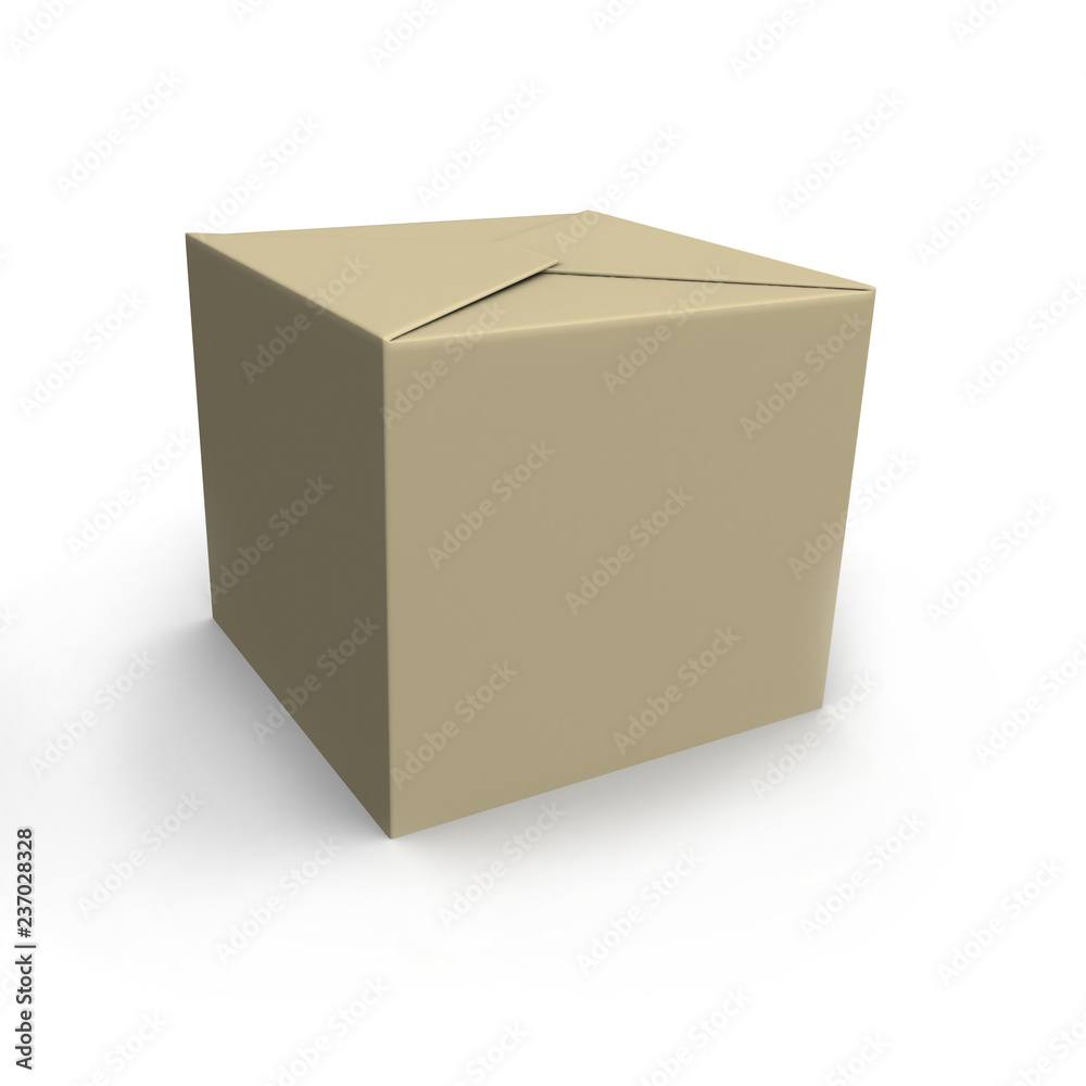 3d open cardboard box isolated on white background 3d open cardboard box isolated on white background