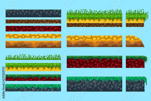 A set of basics for creating pixel seamless landscape