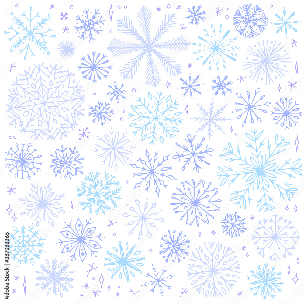 Snowflake seamless pattern. Snowflake seamless pattern.