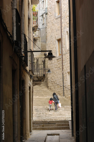 old town of Girona, Catalonia, Spain