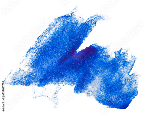Obraz na płótnie abstract watercolor stain, blot smudge blue with texture
