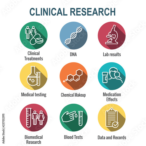 Medical Healthcare Icons with People Charting Disease or Scientific Discovery New Employee Hiring Process icon set