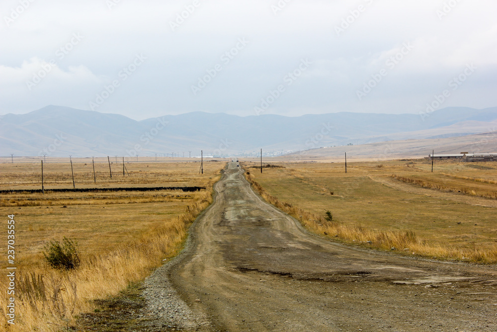 road to the mountains in Armenia