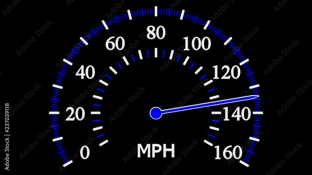 Speedometer going to max speed and then slow down to zero. Loopable. Luma matte. 3D rendering. Speedometer going to max speed and then slow down to zero. Loopable. Luma matte. 3D rendering.