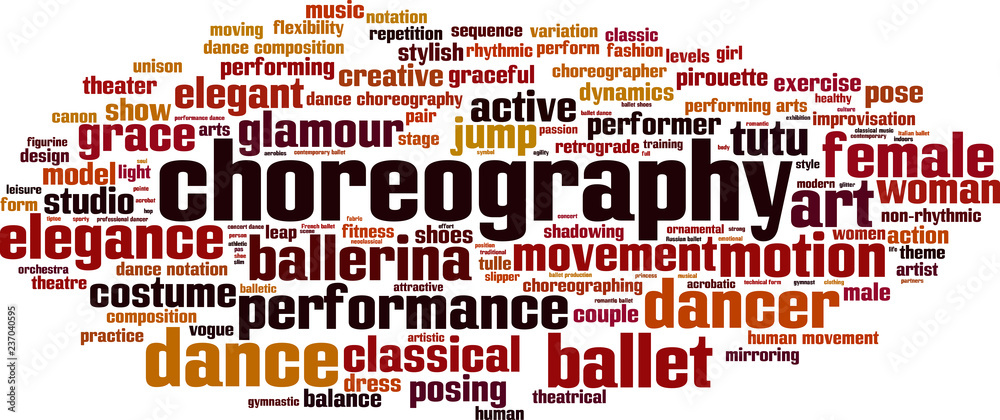 Choreography word cloud