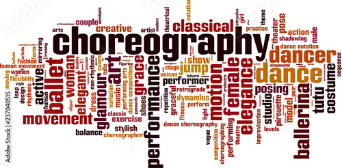 Choreography word cloud