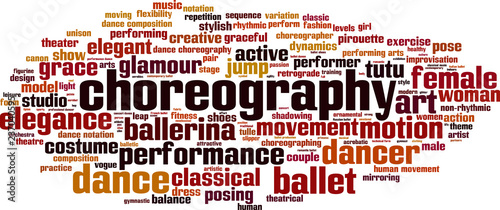 Choreography word cloud