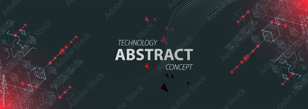 Fototapeta premium Technology background. Binary computer code. Vector illustration.