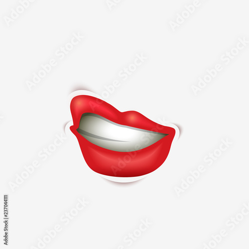 Red lips curl 