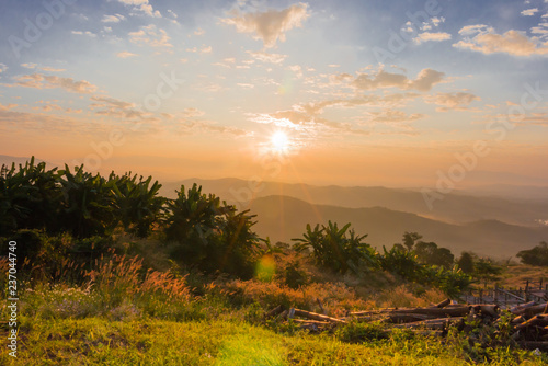 Morning sunrise in the mountains © Eknat Thumthong