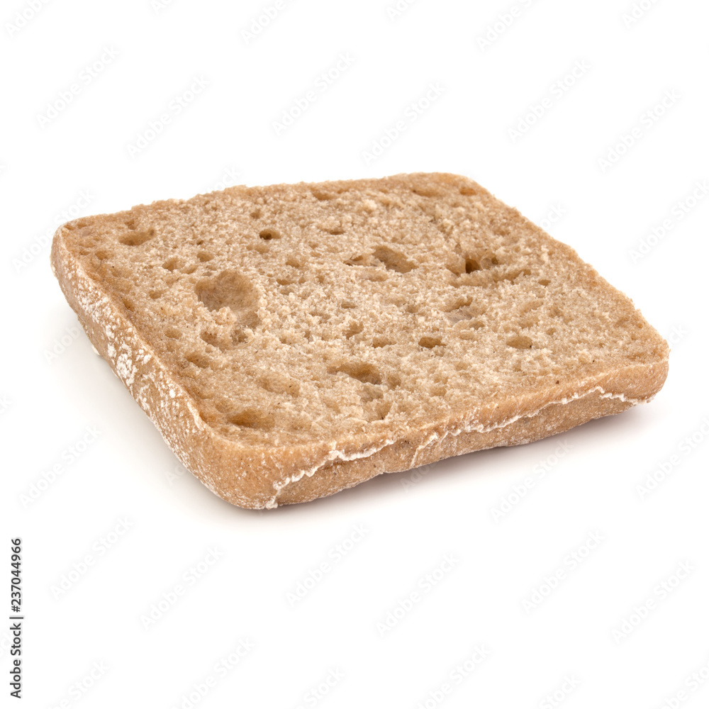 sliced Ciabatta bread isolated on white background cut out