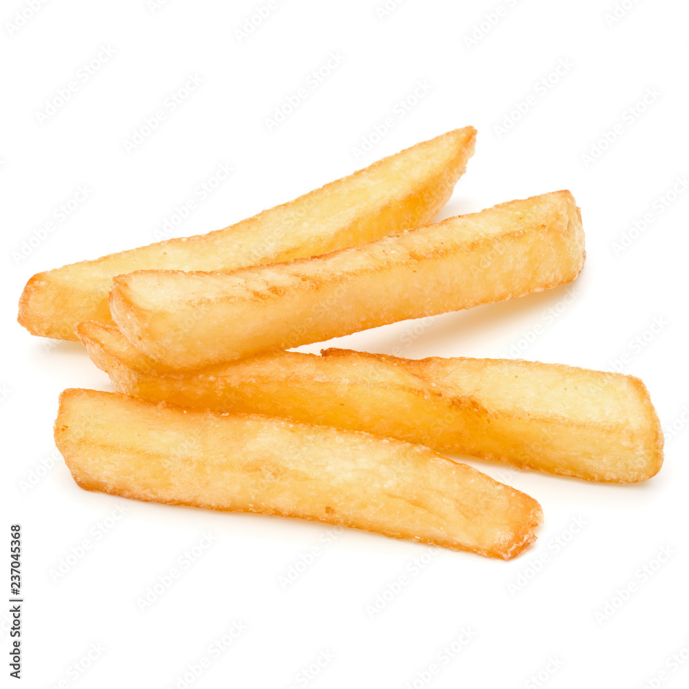 French Fried Potatoes isolated on white background French Fried Potatoes isolated on white background