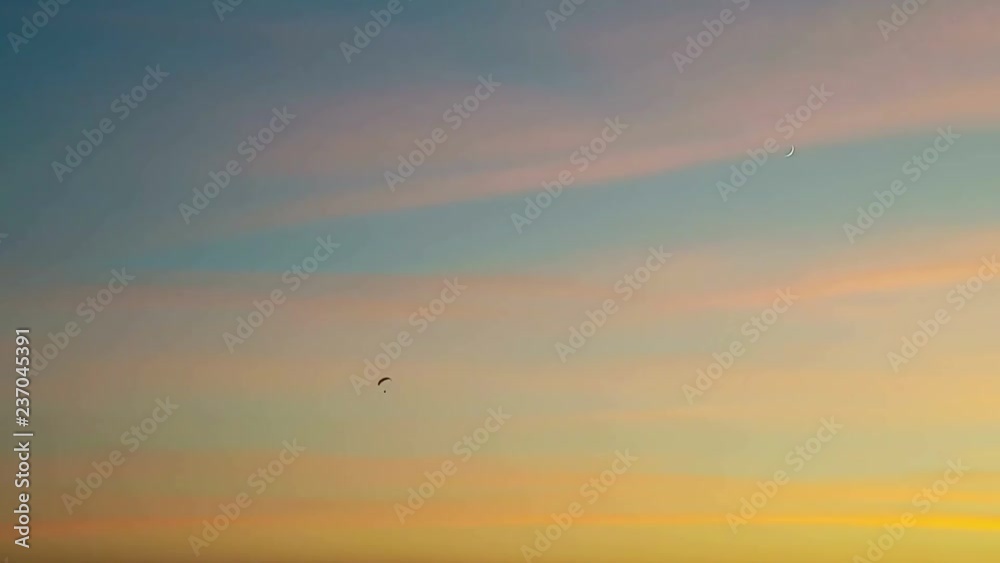 Parapente sport against a dramatic sky. Parapente sport against a dramatic sky.