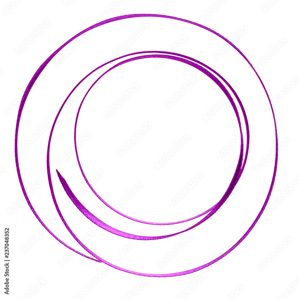 Shiny satin ribbon in lavender color isolated on white background close up .Ribbon image for decoration design. Shiny satin ribbon in lavender color isolated on white background close up .Ribbon image for decoration design.
