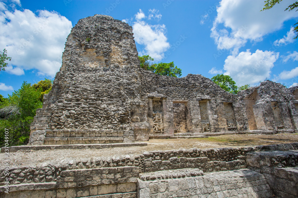 The Chicanna Maya Ruins in Campeche, Yucatan Mexico