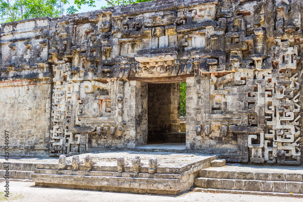 The Chicanna Maya Ruins in Campeche, Yucatan Mexico