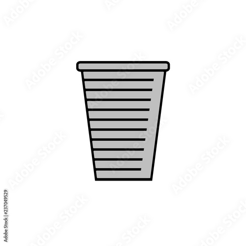 plastic cup. icon. vector illustration