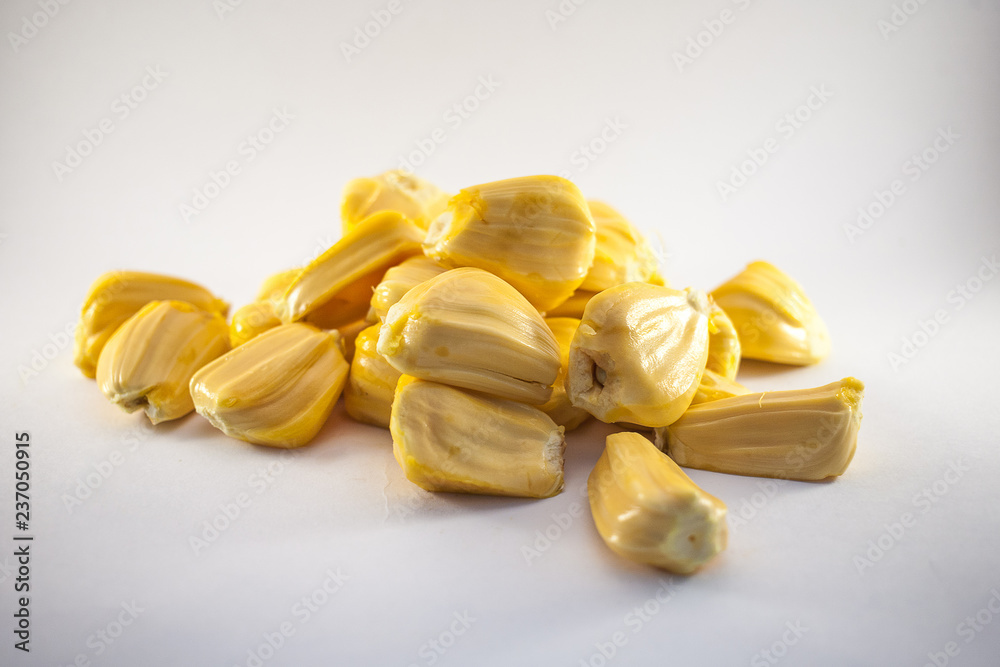 Jackfruit pods on white background Jackfruit pods on white background
