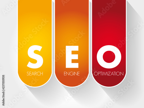 SEO - Search Engine Optimization acronym, business concept background