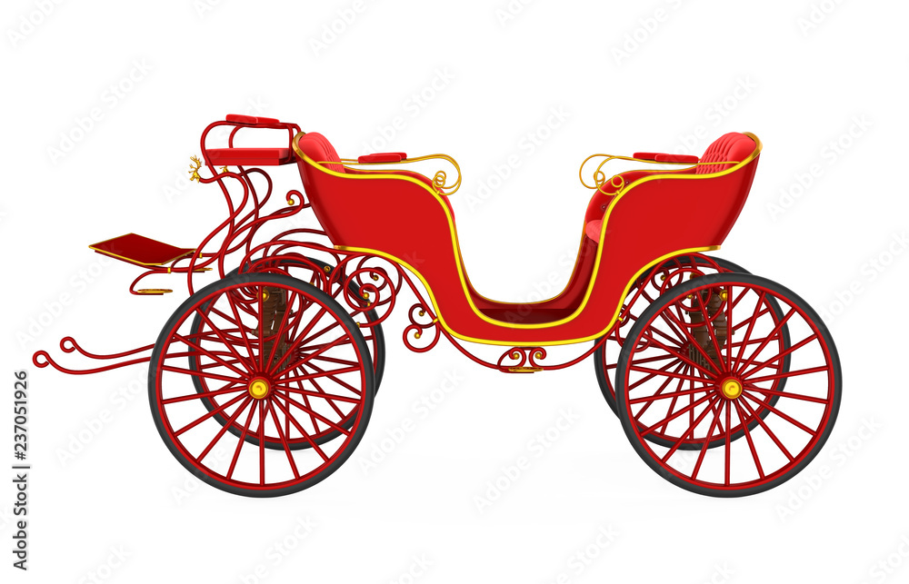 Horse Drawn Carriage Isolated