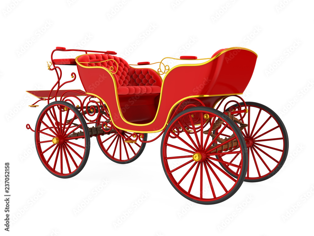 Horse Drawn Carriage Isolated