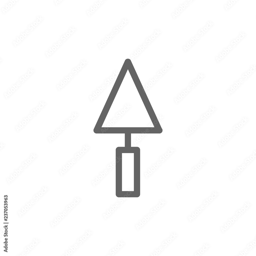 Simple putty knife icon. Symbol and sign illustration design. Isolated on white background Simple putty knife icon. Symbol and sign illustration design. Isolated on white background