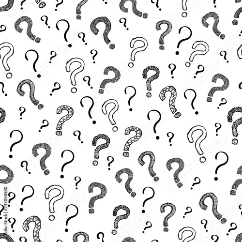 Question Mark Seamless Pattern Background