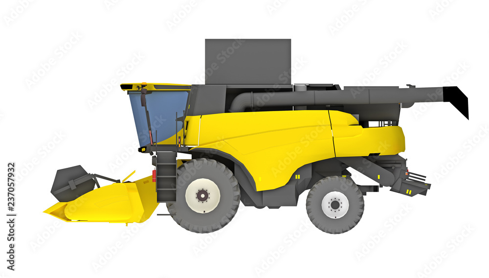 Fototapeta premium combine harvester side view
