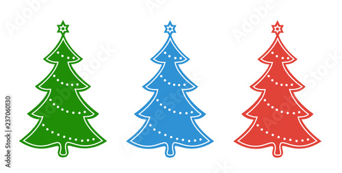 Kolorowe drzewka świąteczne, Boże Narodzenie, Wigilia