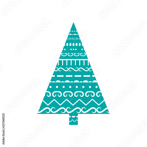 The symbol of the new year is a big beautiful green Christmas tree decorated area with cute handmade toys.
