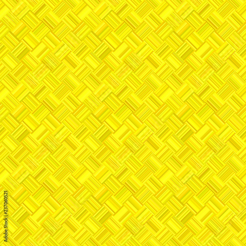 Yellow geometric diagonal striped square mosaic pattern background - vector floor graphic design