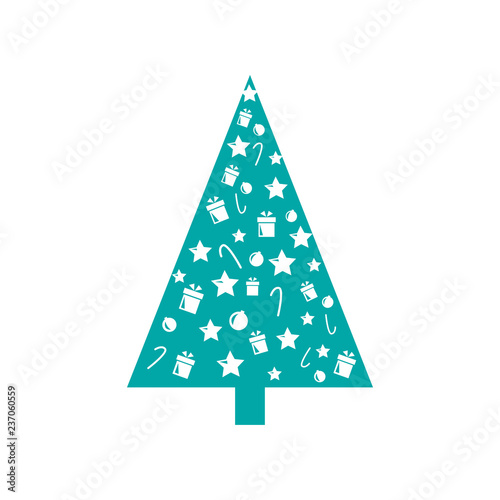 The symbol of the new year is a big beautiful green Christmas tree decorated area with cute handmade toys.