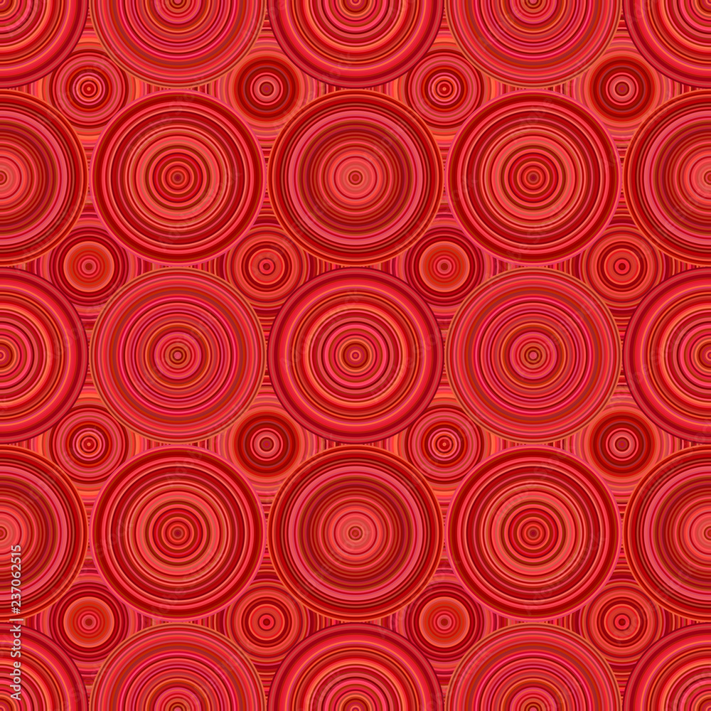 Abstract red seamless circle pattern background - vector graphic