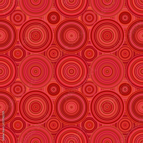 Abstract red seamless circle pattern background - vector graphic