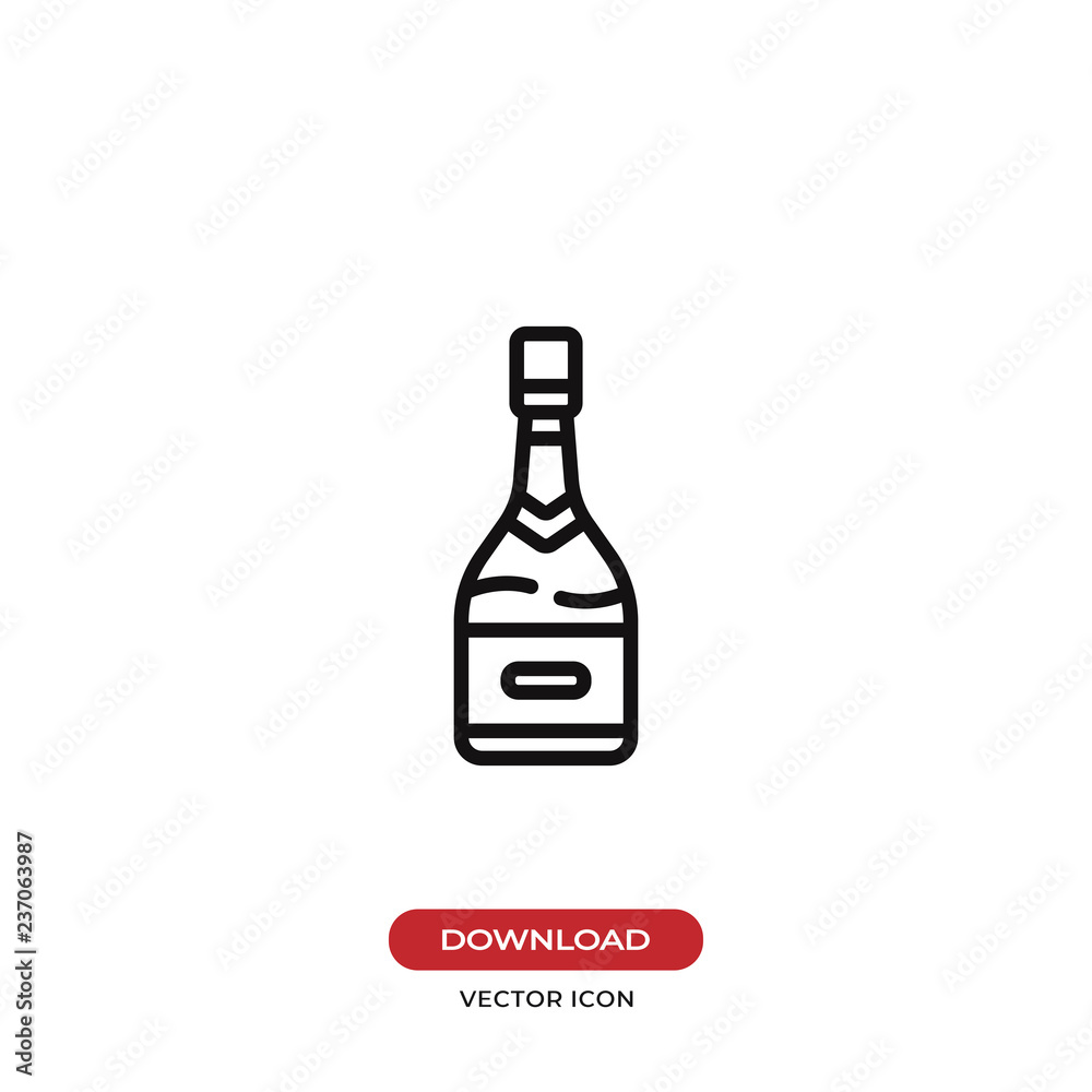 Champagne vector icon Champagne vector icon