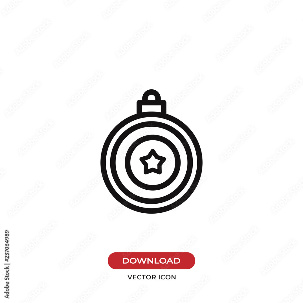 Bauble vector icon Bauble vector icon