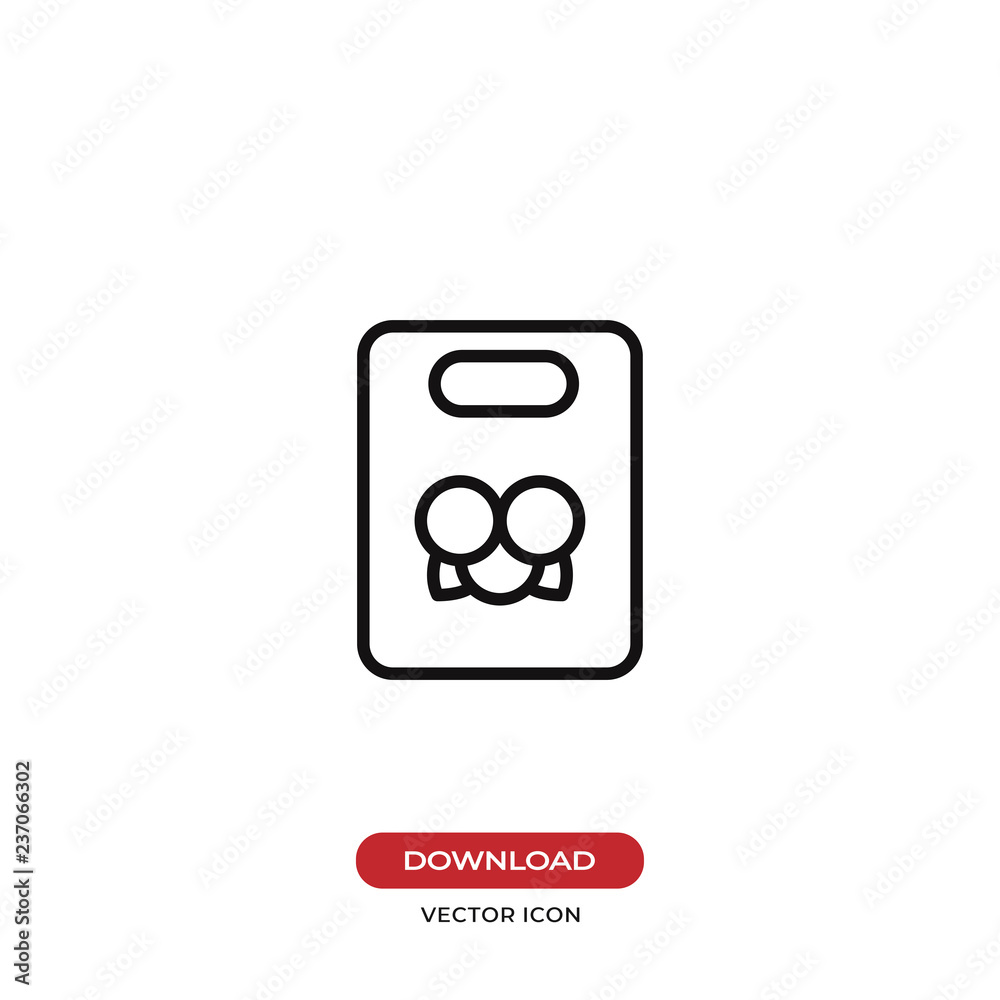 Bag vector icon Bag vector icon