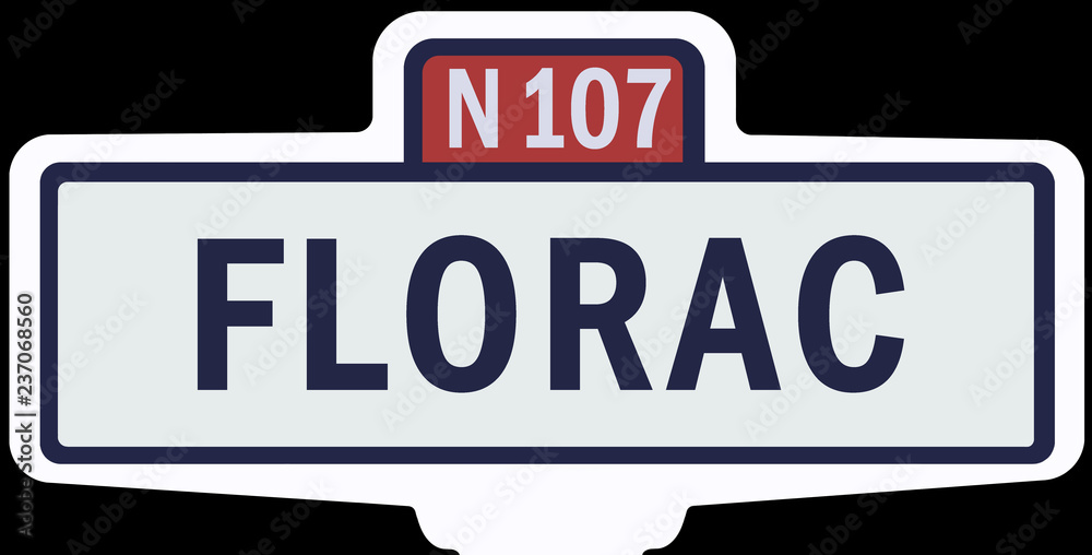 FLORAC - Ancien panneau entrée d'agglomération FLORAC - Ancien panneau entrée d'agglomération