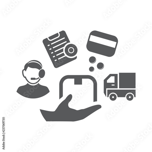 Vector illustration. Flat design. Monohrome