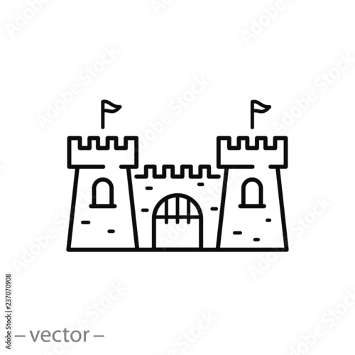 castle icon vector
